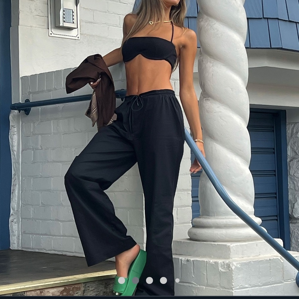 Jaya elastic black cargo pants 2